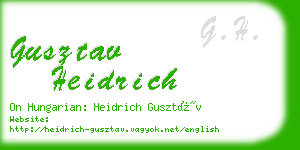 gusztav heidrich business card